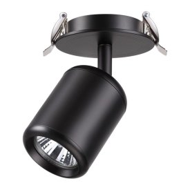 Светильник встраиваемый NOVOTECH Pipe 50Вт GU10 черный