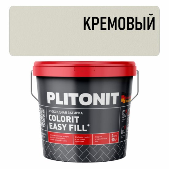 Затирка для швов PLITONIT Colorit EasyFill эпокс. 1-10мм 2кг кремовая