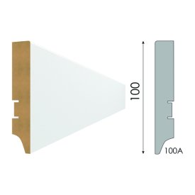 Плинтус МДФ STELLA 100A 2000х100х16мм белый под покраску