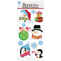 Наклейка ROOMDECOR Снеговики и пингвины  18х35см, арт.RKX8804