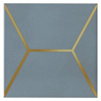 Декор настенный 15х15 Витраж голубой