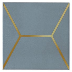 Декор настенный 15х15 Витраж голубой