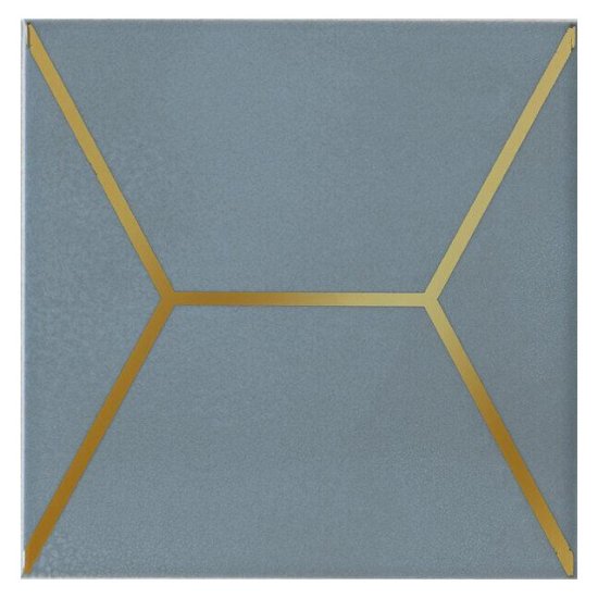 Декор настенный 15х15 Витраж голубой