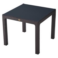Стол квадратный Rattan/Раттан 90x90x75см коричневый полипропилен