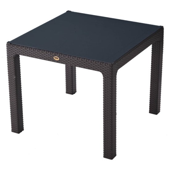 Стол квадратный Rattan/Раттан 90x90x75см коричневый полипропилен