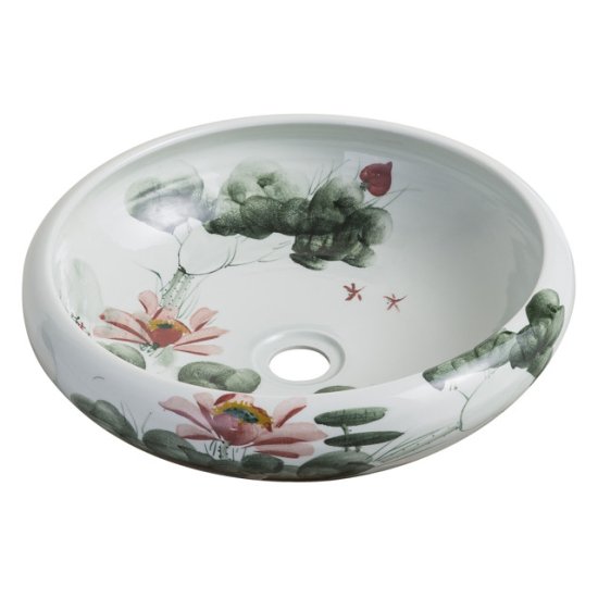 Раковина накладная VITARTA Flower 43,5х43,5х12,5см круглая мультиколор