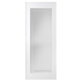 Полотно дверное со стеклом Belwooddoors Кремона 800х2000мм белая