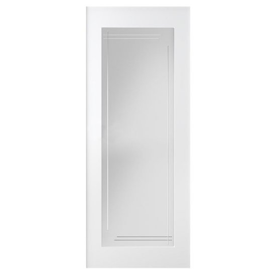 Полотно дверное со стеклом Belwooddoors Кремона 800х2000мм белая