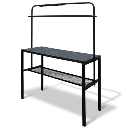 Стол МИНИ-КУХНЯ 1200х500х1710/890мм мрамор файерстоун металл/ЛДСП