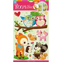 Наклейка ROOMDECOR Лесные зверята 29х41см, арт.RCA 0551