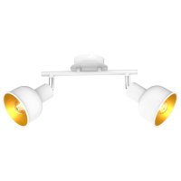 Спот RIVOLI Esmeree 2х40Вт E27 поворотный белый золото