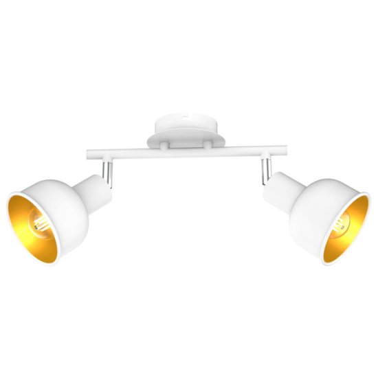 Спот RIVOLI Esmeree 2х40Вт E27 поворотный белый золото