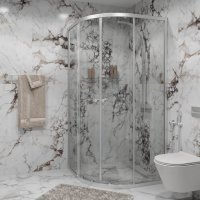 Ширма душевая DE018R 90.90.CLN.MAT прозрачное стекло 200х90х90см