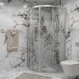 Ширма душевая DE018R 90.90.CLN.MAT прозрачное стекло 200х90х90см