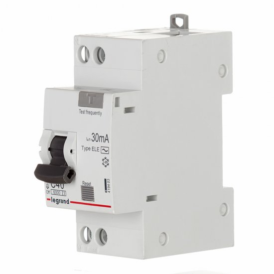 Автомат дифференциальный Legrand RX3 40А 1P+N тип AC 30 мА 6 кА (419403)