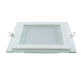 Светильник встраиваемый GAUSS Glass LED 6Вт 450Лм 3000K IP20 квадрат с дек.стеклом белый