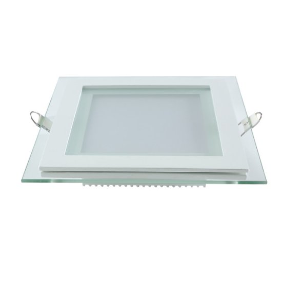 Светильник встраиваемый GAUSS Glass LED 6Вт 450Лм 3000K IP20 квадрат с дек.стеклом белый