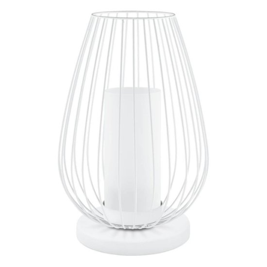 Лампа настольная EGLO Венчино 1х6Вт LED сталь белый