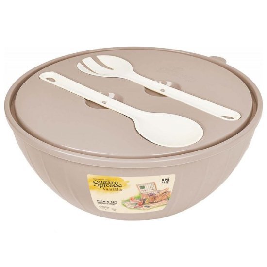 Набор салатников Sugar&Spice 4шт 0,6л + 5л пластик латте