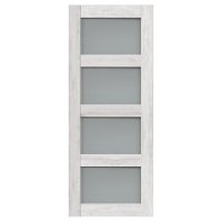 Полотно дверное со стеклом Velldoris Trend 14 600х2000 мм санторини белый