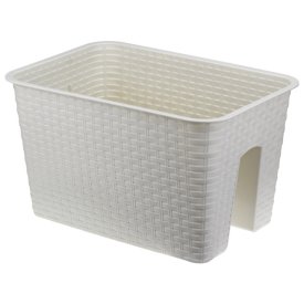 Кашпо балконное Ротанг на перила 39,5см пластик бежевое