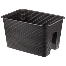 Кашпо балконное Ротанг на перила 39,5см пластик коричневое