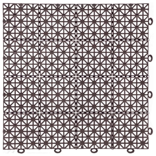 Покрытие модульное Квадрат 9шт 30х30см пластик шоколадный