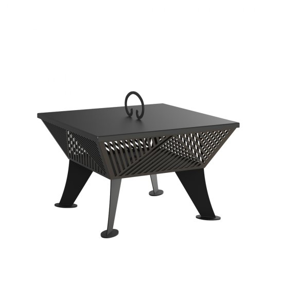 Чаша костровая Ибица 620х620 мм плоское дно 4 ножки