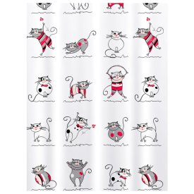 Занавеска д/ванной Tatkraft FUNNY CATS 180 x 180 см разноцветный