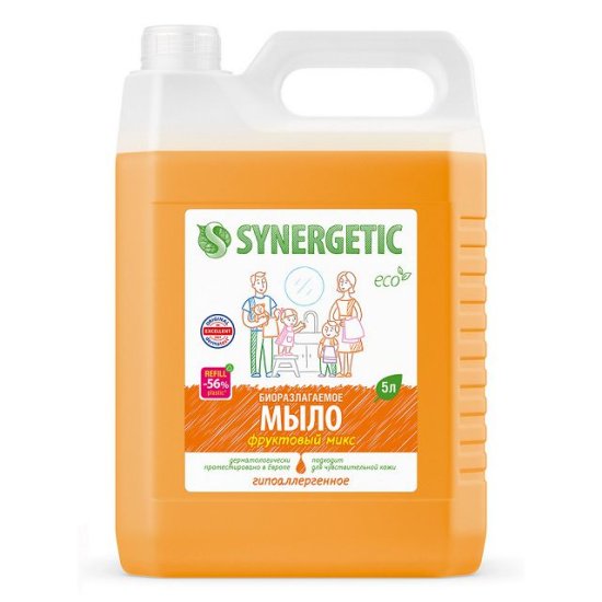Мыло жидкое SYNERGETIC Фруктовый микс 5л