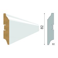 Плинтус МДФ STELLA 82 2000х82х16мм белый под покраску
