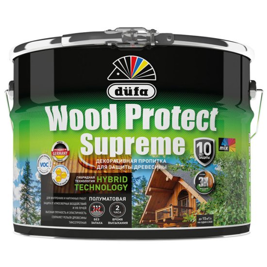 Средство деревозащитное DUFA Wood Protect Supreme 9л сибирская лиственница, арт.МП00-008529