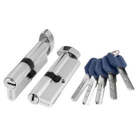 Цилиндр ключевой Punto Lock z402 80мм 40х40 хром вертушка