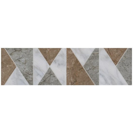 Бордюр настенный 20х57 Каприччо серый