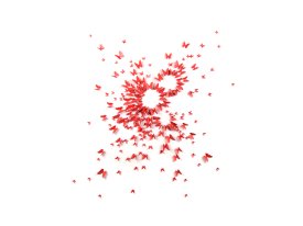 Набор декоративный НАШ ИНТЕРЬЕР Объемные бабочки красный