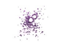 Набор декоративный НАШ ИНТЕРЬЕР Объемные бабочки фиолетовый