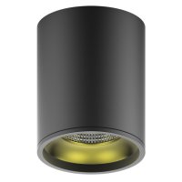 Светильник накладной GAUSS Overhead 12Вт LED 3000K 105мм черный