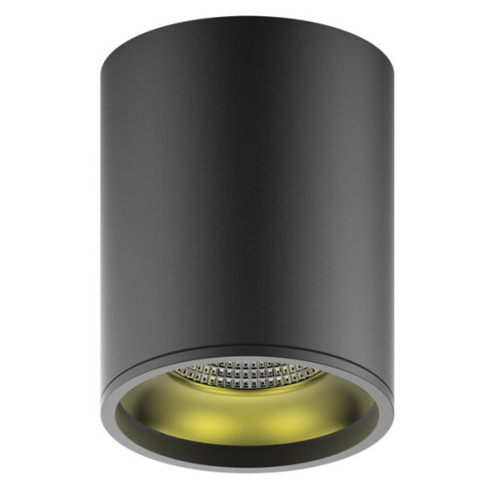 Светильник накладной GAUSS Overhead 12Вт LED 3000K 105мм черный