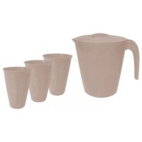 Набор посуды Sugar&Spice кувшин 1,9л + 3 стакана пластик латте