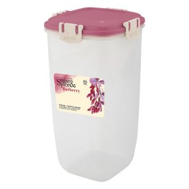 Контейнер для продуктов SUGAR&SPICE Barberry 1,5л квадратный пластик брусничный