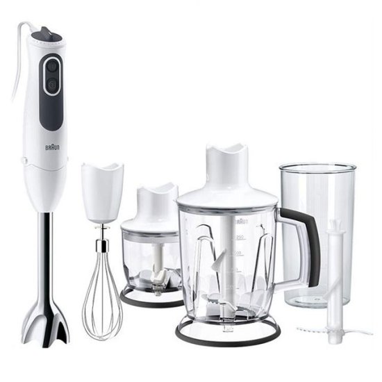 Блендер BRAUN MQ3145.WH APERITIVE 750Вт венчик/2 измельчителя