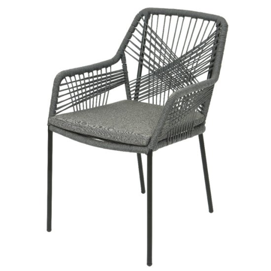 Стул СЕВИЛЬЯ 63х57х85см серый полипропилен/металл