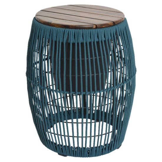 Стол СЕВИЛЬЯ 40х49см бирюзовый полипропилен/дерево