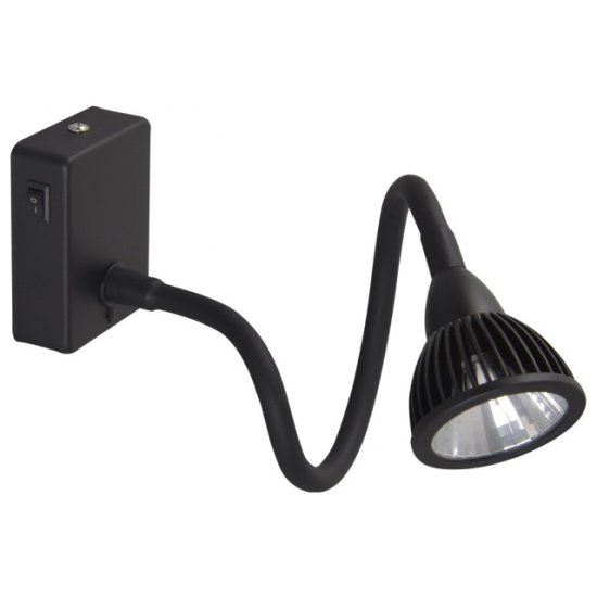 Бра светодиодное Cercare 1х7Вт LED 230В алюминий силикон черный