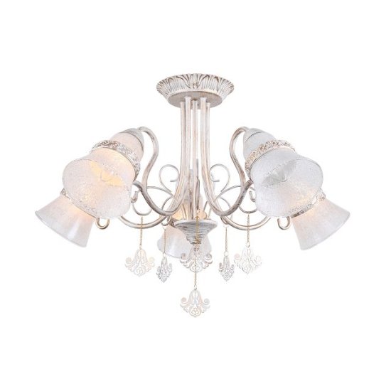 Люстра RIVOLI Зефро Б0038387 5xE14 40Вт белая