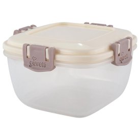 Контейнер для продуктов SUGAR&SPICE 1,2л 16,5х16,5х9см квадратный пластик бежевый