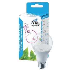 Лампа светодиодная для растений VKL electric А65 10Вт E27 220V пластик