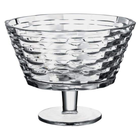 Салатник PASABAHCE Rattan 22см 1.9л  на ножке стекло