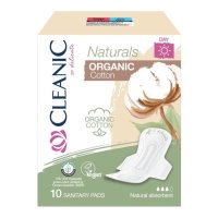 Прокладки CLEANIC Naturals Organic Cotton Дневные 10шт