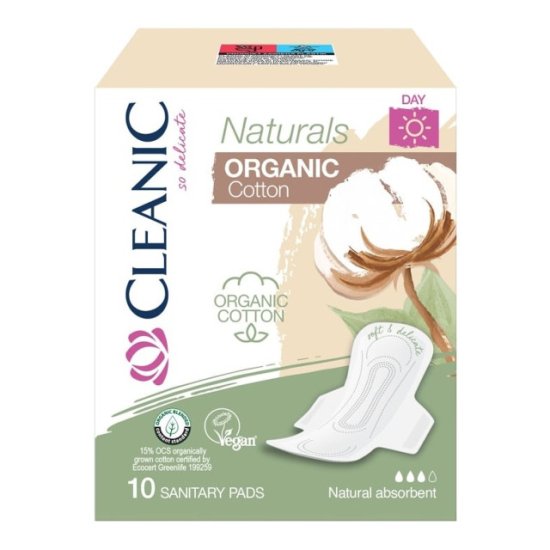 Прокладки CLEANIC Naturals Organic Cotton Дневные 10шт
